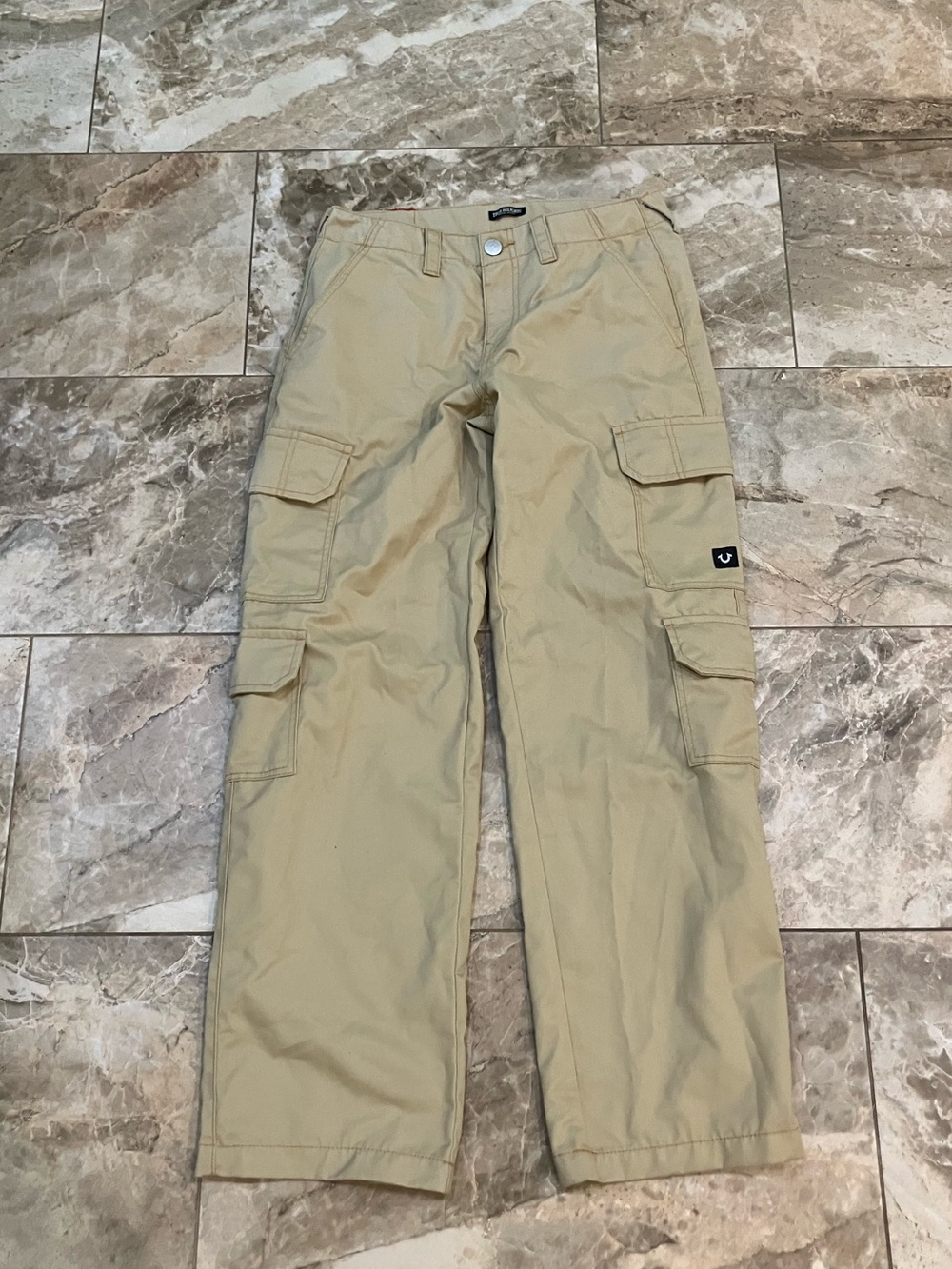 True Religion Warped Horseshoe Single Needle Cargo pants